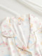 Butter Cake Ice Silk Pajamas for Women, Summer Cool Short-Sleeved with Chest Pad, One-Piece Summer Silk Loungewear Set