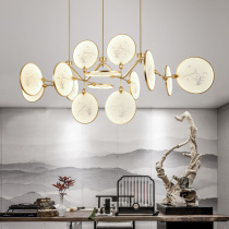 Modern Chinese style New Chinese Zen living room tea room lamp Creative landscape painting Designer model room Dining room chandelier