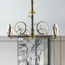 New Chinese chandelier All copper living room lamp Simple modern designer personality Dining room Bedroom study Chinese style lamps