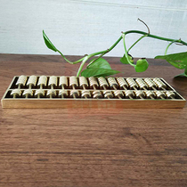 Pure copper retro hand-made small Abacus small ornaments copper Ruyi feng shui financial help transport brass Abacus
