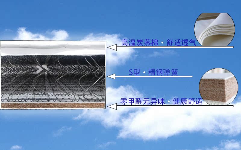 Cứng và mềm cọ 3E dừa lò xo kép đơn Simmons nệm đôi Thượng Hải Giang Tô, Chiết Giang - Nệm đệm điện hàn quốc