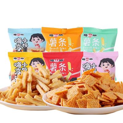 网红小米锅巴零食解馋多口味薯条膨化食品独立包装办公室休闲小吃