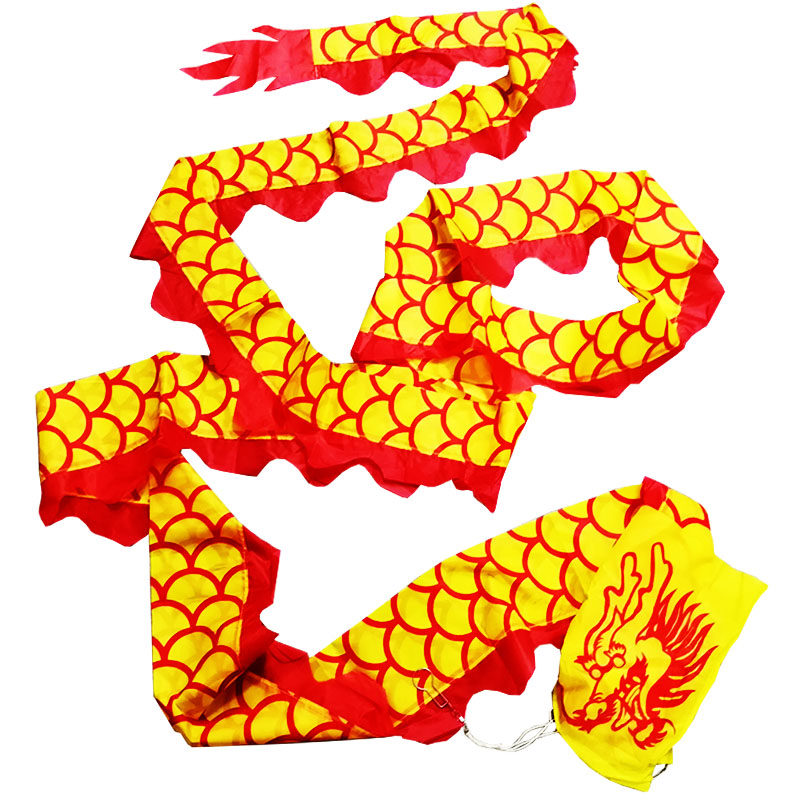 BOE 5 m Empty Bamboo Dragon Scales Colored with solid barrel Longdrum Dragon Air Bamboo Professional Fitness Dragon Float with Long Rod Shake