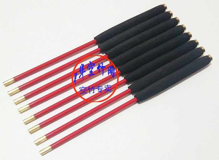 Through-threading carbon fiber shake rod Straight hole copper head rod Hollow rod front and rear through-hole rod Double head double bowl diabolo rod