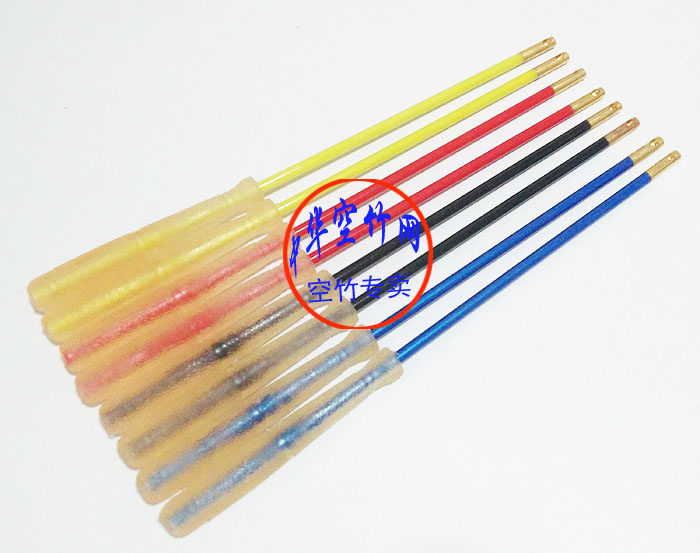 35 cm long soft plastic handle FRP pole empty bamboo shake pole fitness bell shake pole double wheel empty bamboo pull bell pole