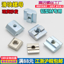 European standard profile slider nut t-type slider square nut 20 Type 30 Type 40 Type 45 M3M4M5M6M8M10