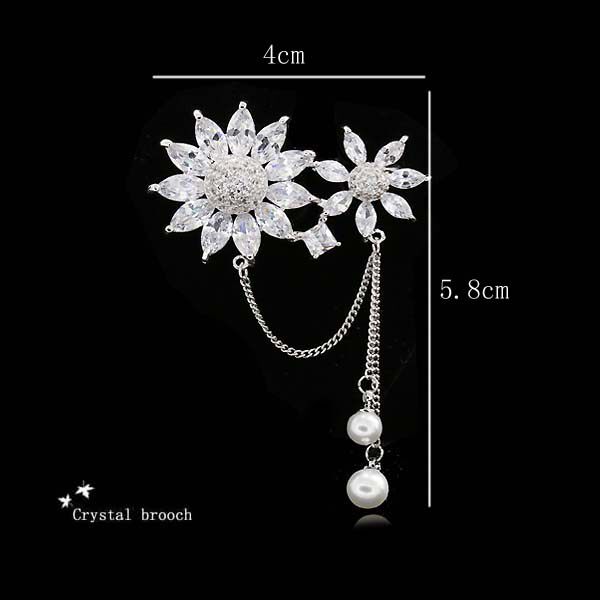 Broche femme en Zircon diamant - Ref 1177481 Image 11