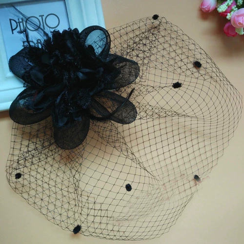 Аксессуар для волос для невесты, вуаль, красная заколка для волос, европейский стиль, в цветочек