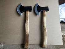 Halloween performance cos axe gang masquerade suit gangster on the beach wooden props Axe model