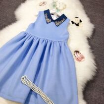  diary of princess 2019 Girls autumn and winter dresses Girls Woolen Sundress Heavy industry lady skirt