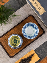 Jingdezhen Retro Green Flowers Tangy Branches 8 Pao Tea Leak Ceramic Tea Filter Home Tea Sepal Total Porcelain Integral Tea Filter