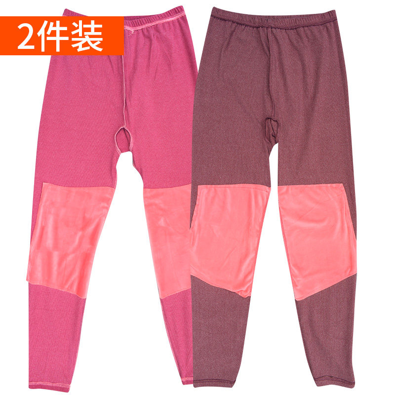 2 pieces of Developer Fever Autumn Trouser female plus - size lap with knee - grinding inner wear bottom warm pants in winter