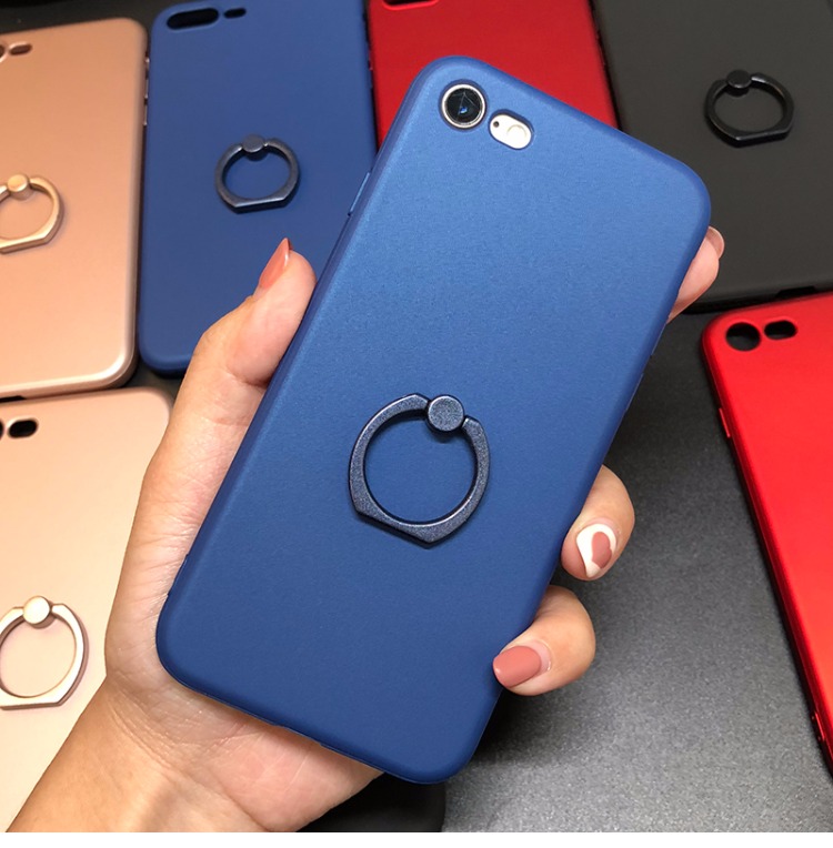 Apple 7plus vỏ điện thoại di động mờ iphone7 với một vòng đeo 7p silicon chống rơi 8p bảo vệ mềm mại - Nhẫn nhẫn cầu hôn pnj