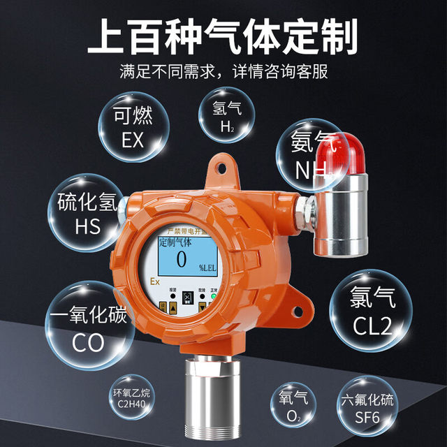 Industrial Combustible Gas Detection Alarm Oxygen Hydrogen Hydrogen Sulfide Carbon Monoxide Concentration Leak Detector