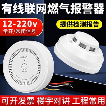 Gas Alarm Wired Networked Home Kitchen Natural Gas Detector Ceiling Gas Probe Alarm