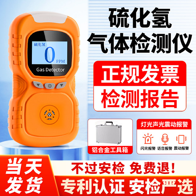 Hydrogen Sulfide Gas Detector Handheld Portable Alarm Limited Space Toxic and Harmful Concentration Detector