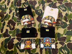 Спот суперлимитированная BAPE X Onepiece One Piece United Name короткий рукав футболка японского дизайна
