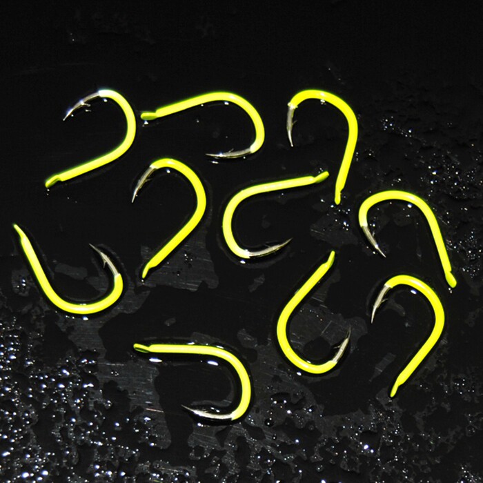 Fluorescent Colours Iseny Fish Hook Yellow Iseny Fishing Needle With Barb Hook Imported Color Grinding Hook Sharp