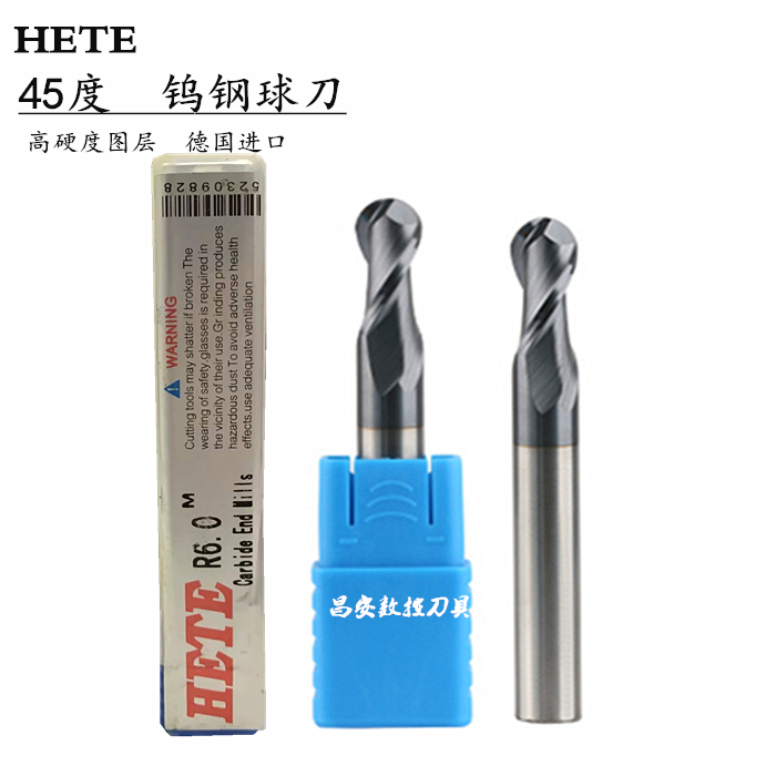 CNC milling cutter 45 degree 2 edge tungsten steel ball - head milling cutter carbide - lengthened coating ball milling cutter round knife ball knife