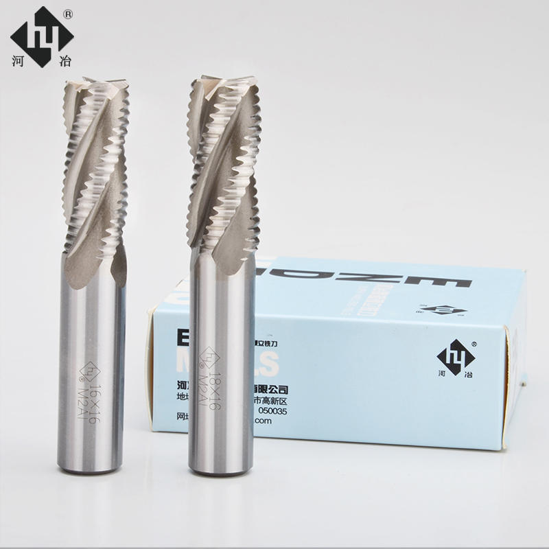 Heli Superhard white steel coarse cutter wave milling cutter 4F lengthened corn milling cutter 4 blade 6 0-25 0MM