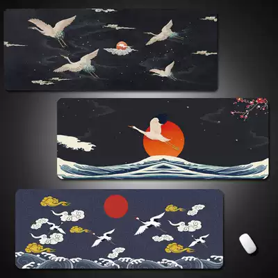 Mouse pad Oversized Chinese style table pad Xianhe notebook pad Guochao lock edge personalized keyboard non-slip custom table pad
