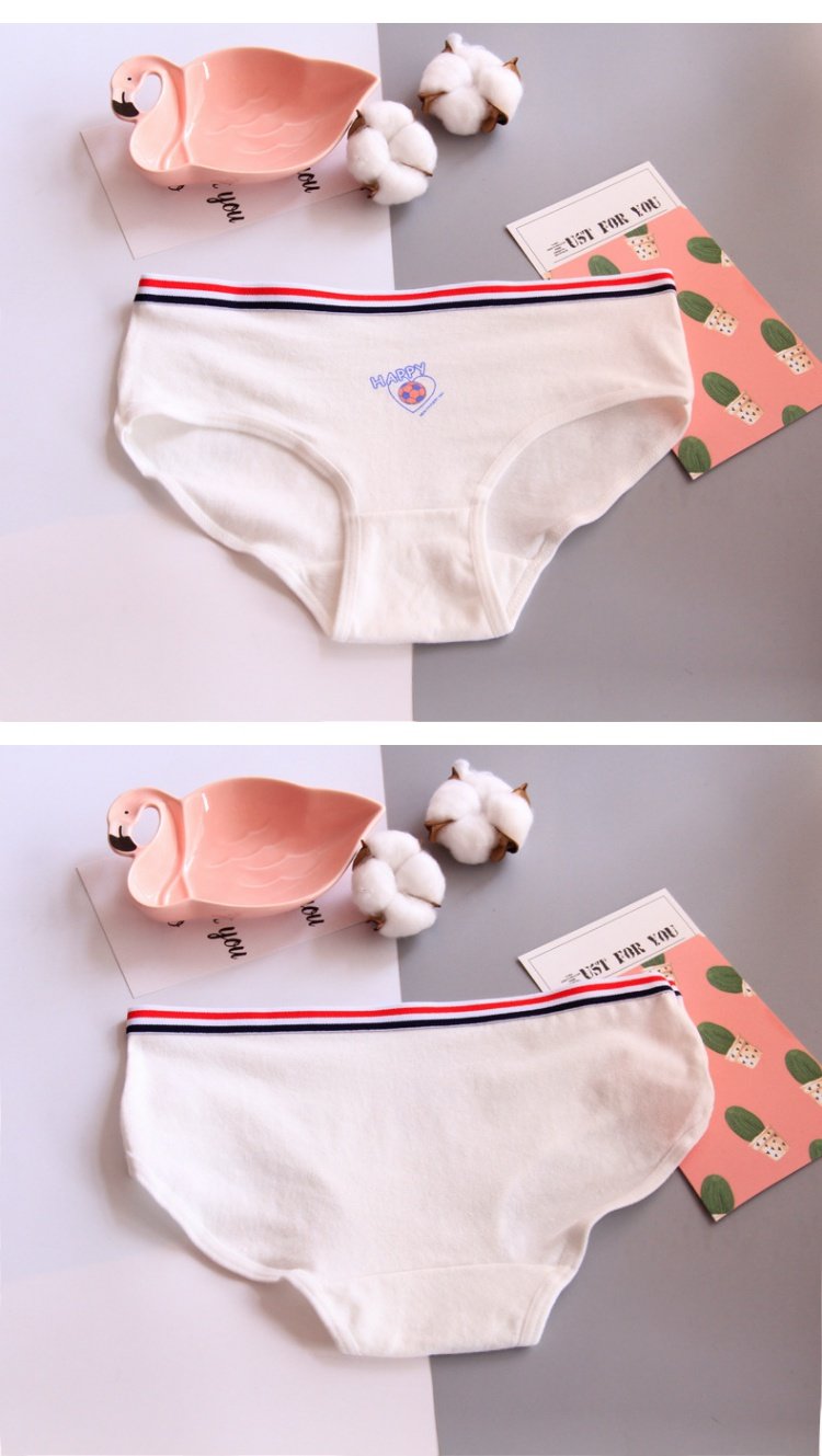 Bóng đá em bé ở eo bông nữ đồ lót rộng eo đàn hồi thoải mái quần lót nữ tam giác bông bán buôn quần lót giấy 
