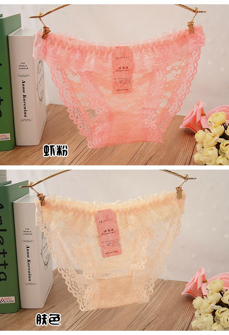 Sinh viên ren tam giác gợi cảm đồ lót cô gái lưới trong suốt cô gái cám dỗ eo thấp rỗng phụ nữ đồ lót bán buôn nội y đẹp