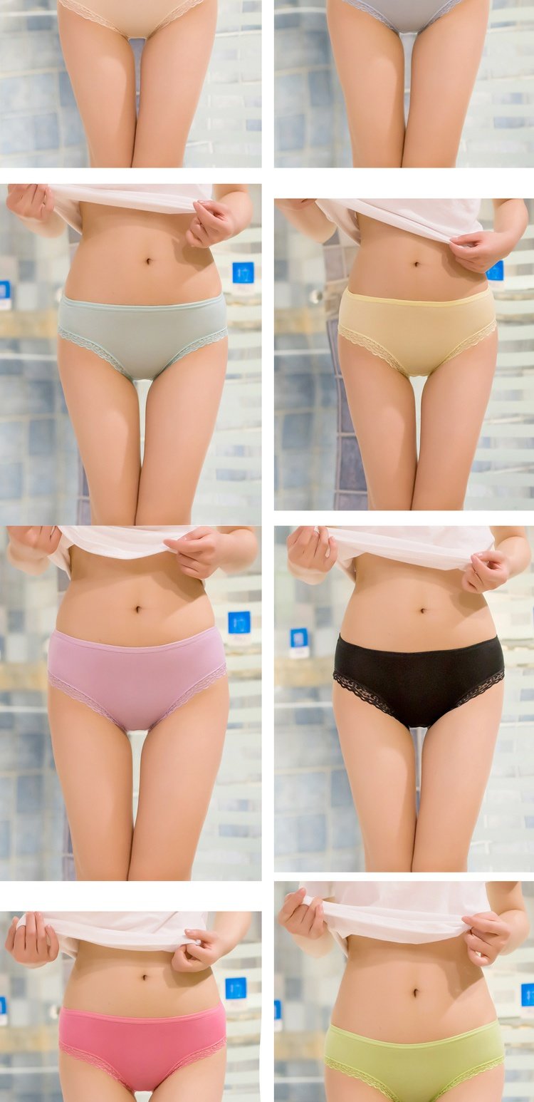 Modal cotton cô gái tam giác cô gái ren bên sinh viên eo thấp gợi cảm đồ lót nữ bán buôn quần lót đùi nam