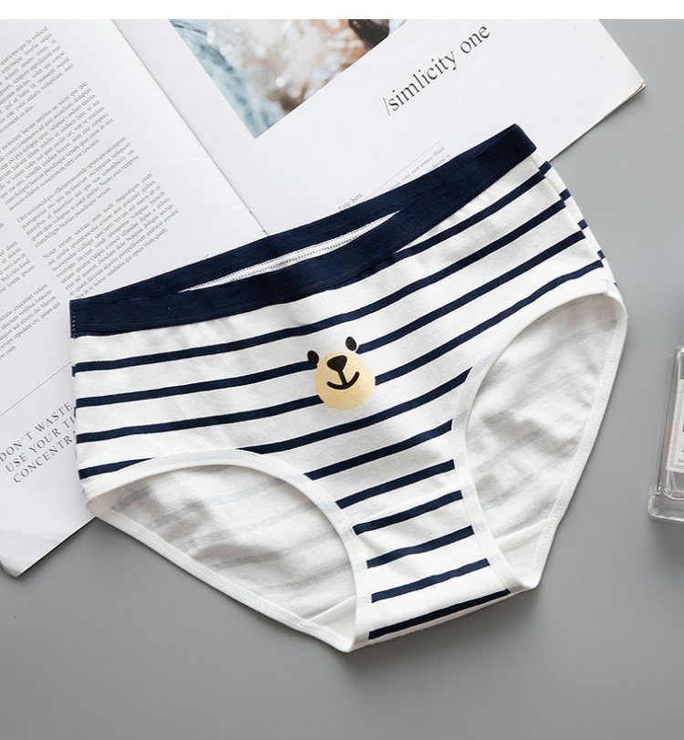 Dễ thương phim hoạt hình đồ lót nữ cotton eo phụ nữ cotton tam giác đáy quần bán buôn cotton cô gái 100% cotton áo khoác quần lót phụ nữ