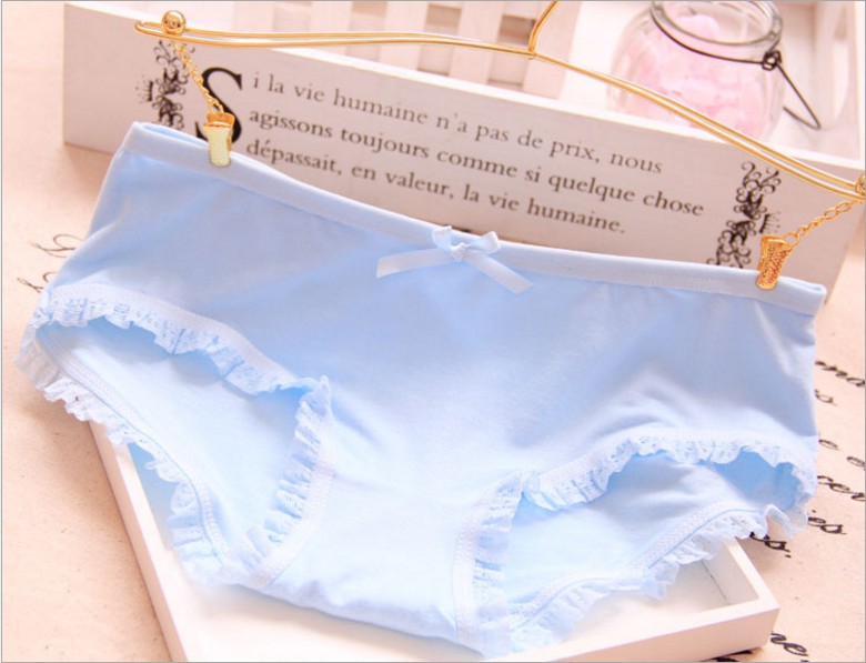 Sợi than tre sinh viên rắn màu cô gái phương thức bông vải mềm thấp eo triangle ladies đồ lót phụ nữ bán buôn quan lot dep