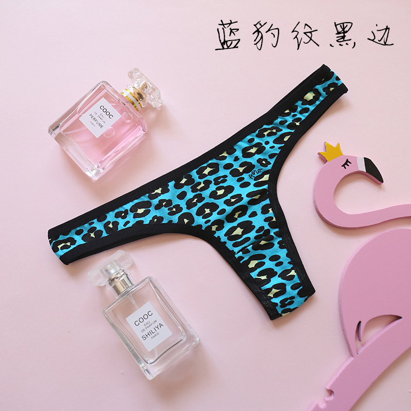 Sinh viên cotton leopard cotton thong nữ cảm giác đen bông tập tin thấp eo cô gái sexy T quần đồ lót bán buôn