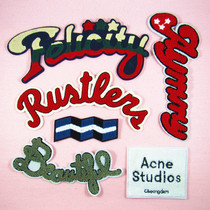 Fashion towel embroidered English cloth patch patch applique large strip clothes sweater decoration repair hand seam patch