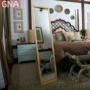 New Zealand gỗ thông đơn giản Trung Quốc ăn mặc gương toàn thân sàn gương treo tường quần áo khung IKEA gương lớn - Gương gương decor treo tường