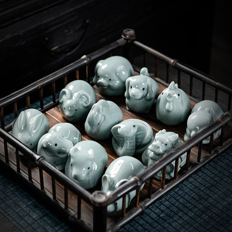 Zodiac can raise Geyao tea pet decoration tea table tea table tea set decoration size personality creative cute tea ceremony