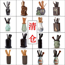 Bamboo tea ceremony six gentlemen combination tea set tea tray accessories kung fu tea set chicken wings ebony wood tea ceremony 6 gentleman