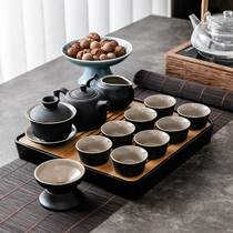 Small tea set set home simple modern balcony courtyard whole kung fu tea set hotel room dry bubble bamboo tea table