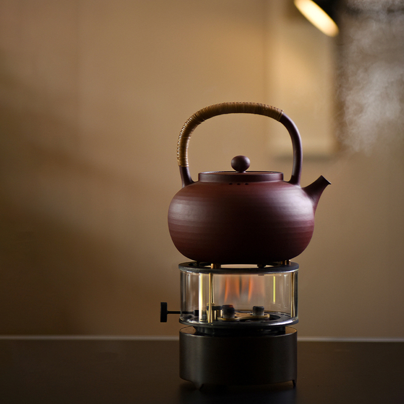 Guanwu Original Design Yan High-End Precision Craftsmanship Adjustable Firepower Large Copper Tea Stove Three-Burner Firepower Tea Maker