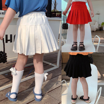 Girls Pleated Short Skirt Childrens Half-Body Skirt Wild Female Baby 2021 Summer New Children Lady