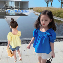 Mai Mai Qiu girls baby shirt children Korean shirt foreign style fashionable summer 2021 New shirt baby shirt