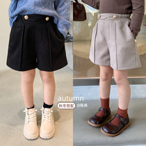 Girls Shorts Fall 2022 New Korean Version Baby Versatile Foreign Base Pants Baby Fashion Boots Pants Tide