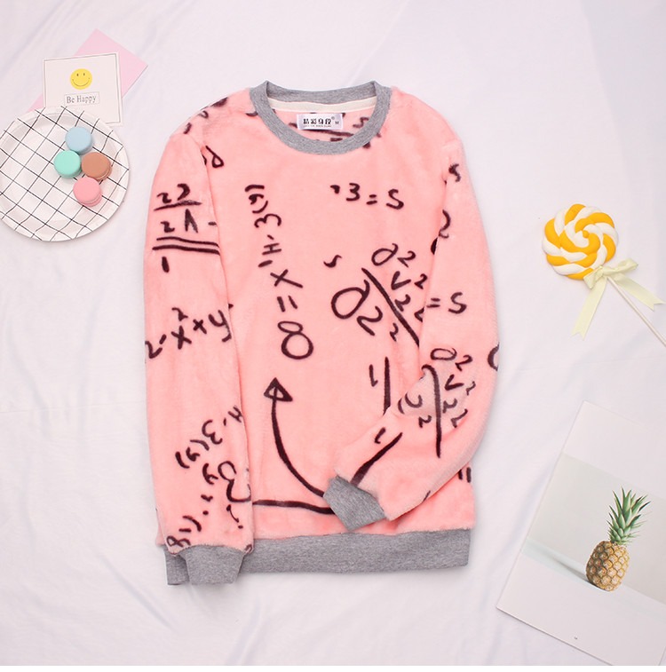 Pyjama áo đơn nữ mùa thu và mùa đông san hô nhung dày ấm ấm lỏng rộng kích thước lớn flannel mui xe mặc nhà mặc bên ngoài mặc đồ bộ nữ