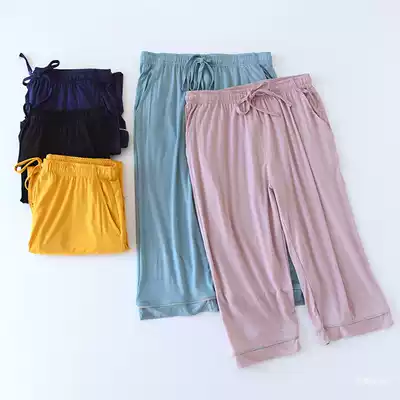 Modal three-point pants pajamas women's short summer thin loose casual home pants can be worn outside and at home