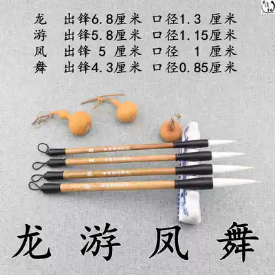 Tiaoxi traditional brush Dragon Tour Phoenix Dance and fine light light front Kai official seal grass large and medium small number four treasures