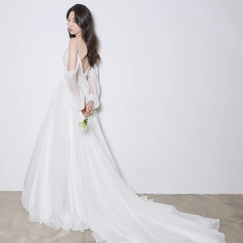 Summer thin elite wedding dress for bride, long sleeve, open shoulders, lace dress Summer thin elite wedding dress for bride, long sleeve, open shoulders, lace dress
