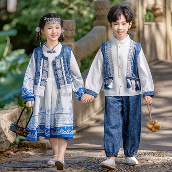 Children's mid-autumn festival costumes for boys in ethnic style