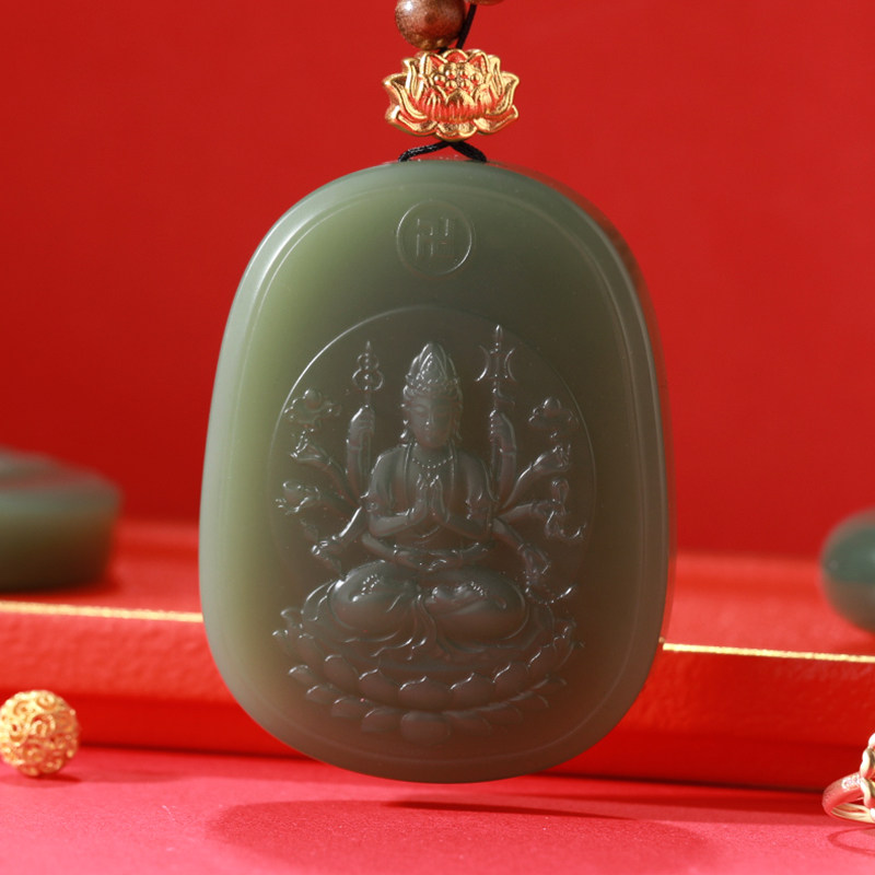 (Bear family jewelry) buy good jade to the bear family fidelity and tian jade jasper duck egg green pink green pendant bracelet