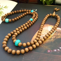 (Bear family) authentic Indian Mysore old mountain sandalwood bracelet agarwood men and women style play 108 Buddha beads multi-circle DIY