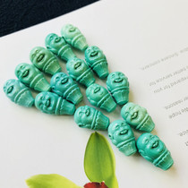 Xiongjia jewelry live broadcast Hubei original mine turquoise bracelet 108 carved turquoise Buddha head three-way scattered beads