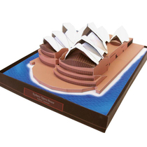 3D paper mold three-dimensional puzzle model ornaments diy handmade origami toy Australia Sydney Opera House architecture
