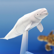 Childrens Puzzle DIY stereo manual production of whale marine animal beluga 3D paper model toy